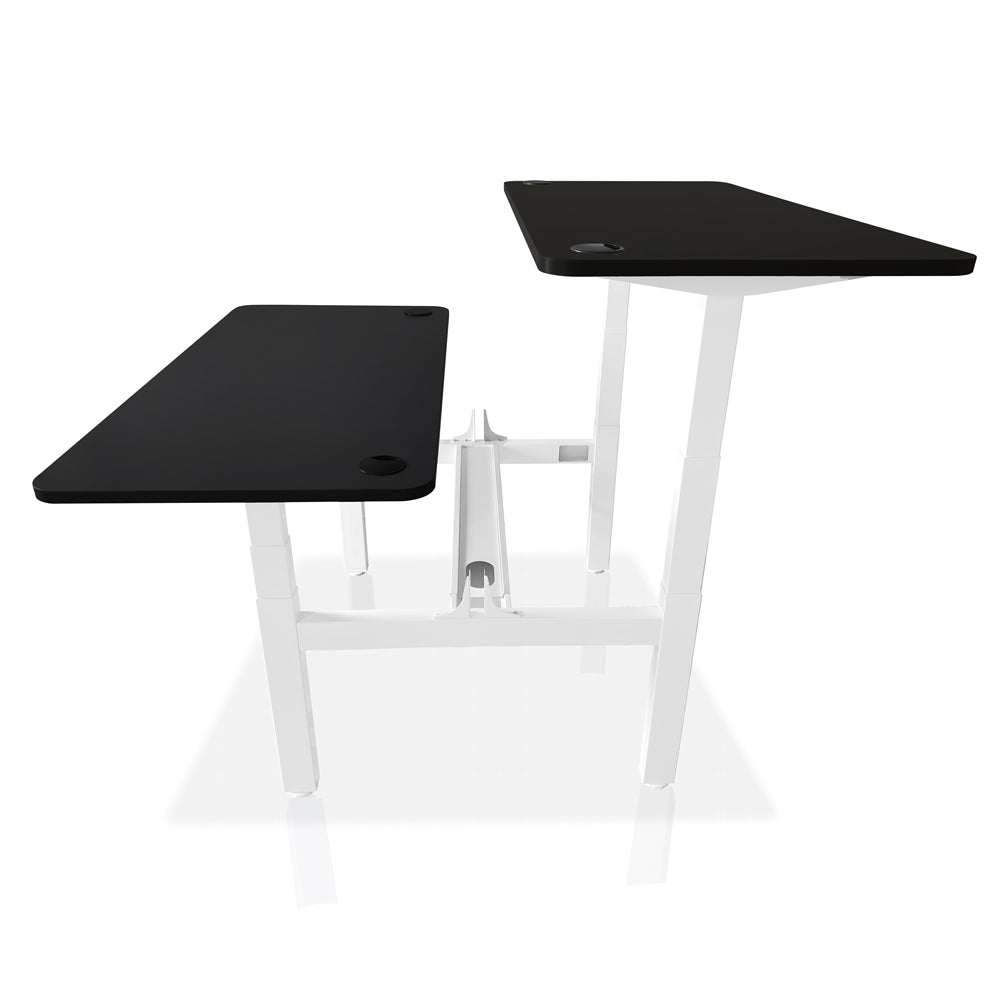 Bureau assis debout DUO KQUEO blanc et noir