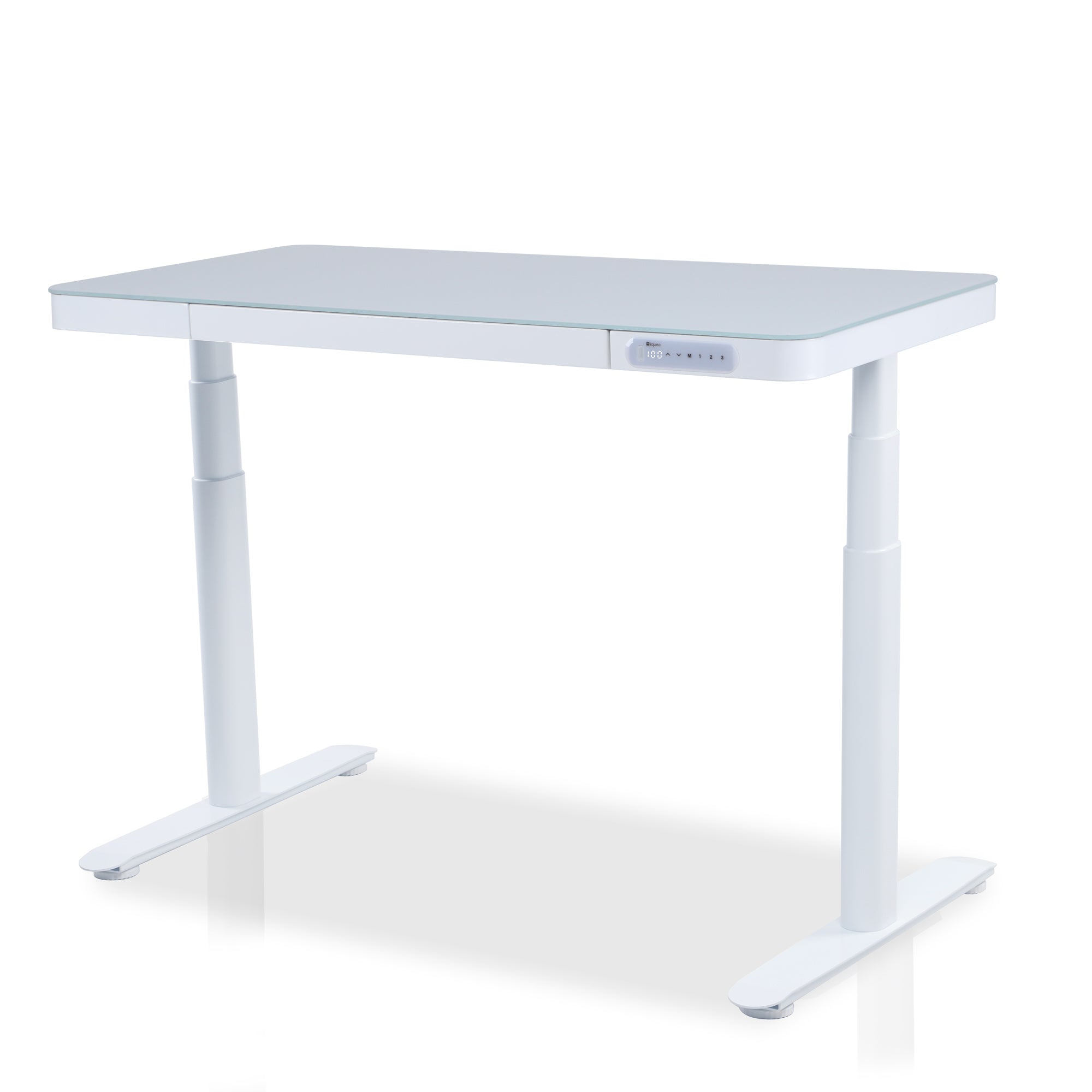Bureau assis debout Dynamic Circle Connect KQUEO blanc 140 cm