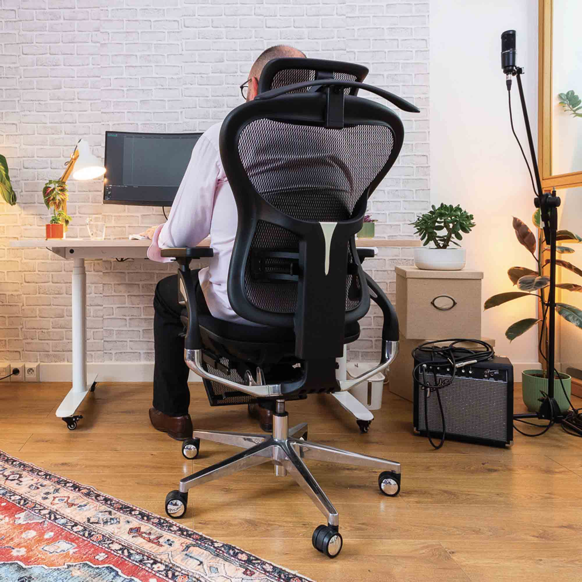 chaise ergonomique WAVE PREMIUM kqueo noire_ambiance