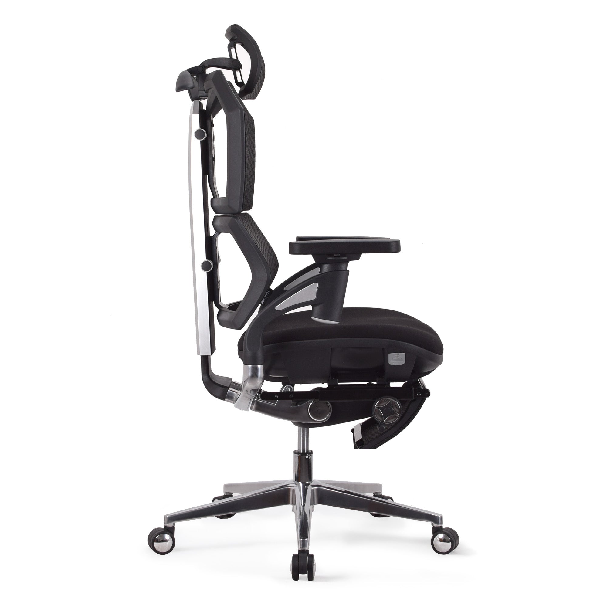 chaise ergonomique VERTEX PREMIUM noire avec repose pied