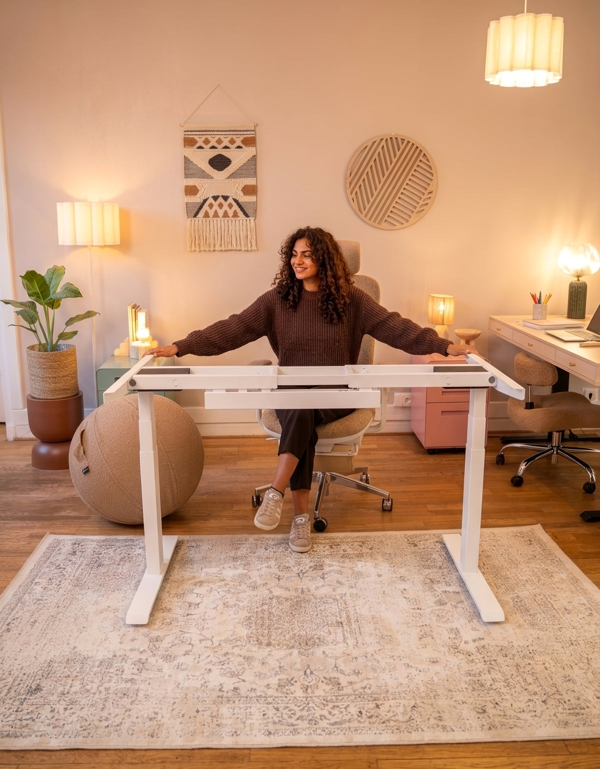 Piètement de bureau assis debout DYNAMIC KQUEO, cadre nu sans plateau