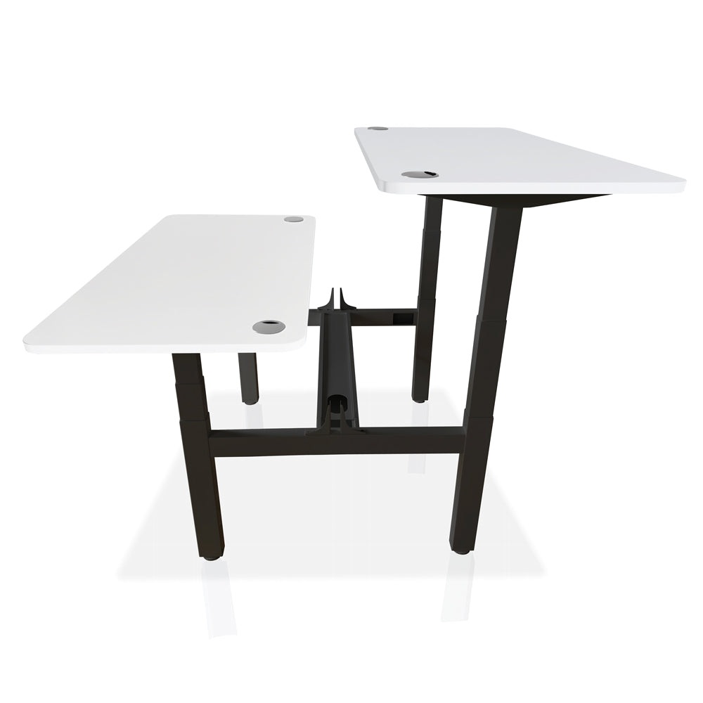 Bureau assis debout DUO KQUEO noir et blanc