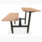 Bureau assis debout DUO KQUEO noir et chêne