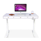 Bureau assis debout Space Dynamic Circle KQUEO blanc, 110 cm