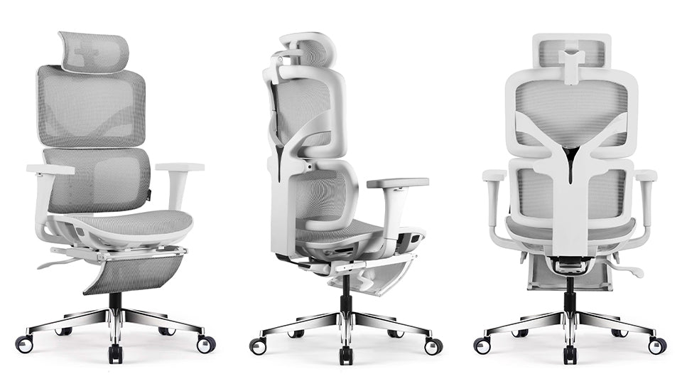 chaise de bureau TERRANA maille grise