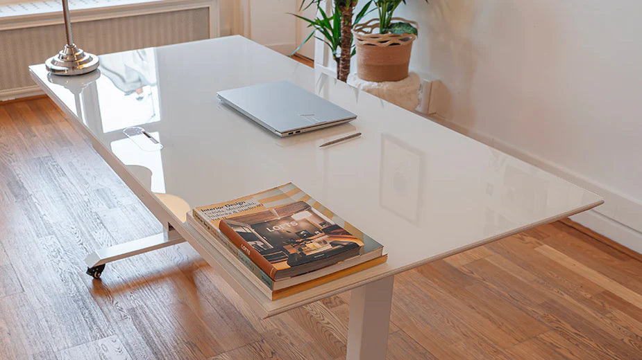 Bureau assis debout Executive blanc KQUEO