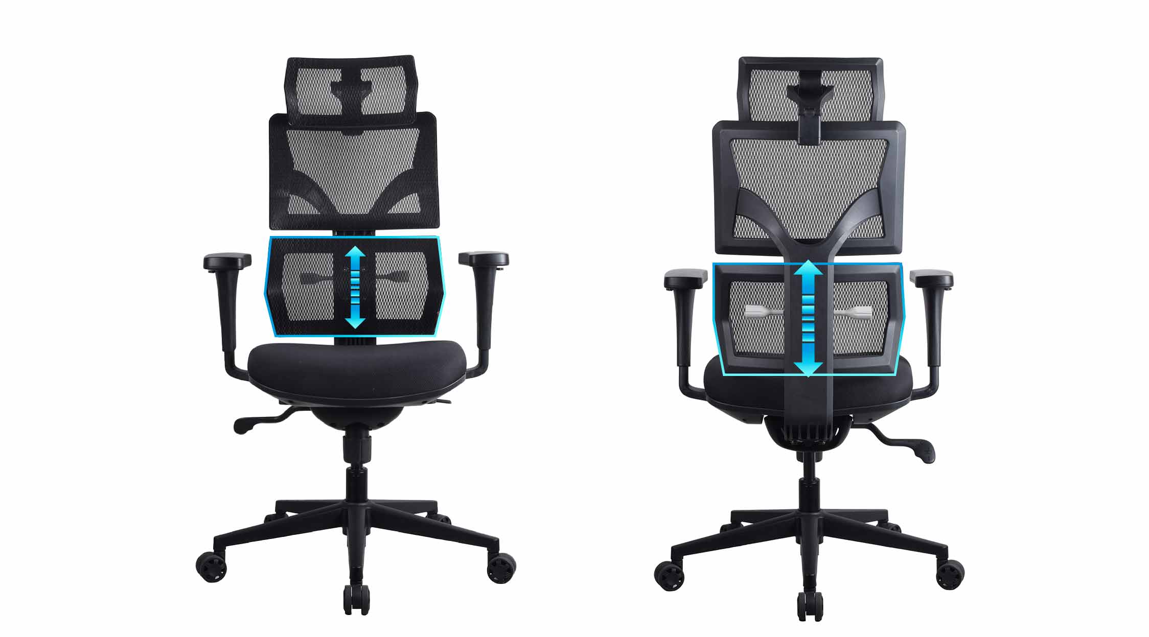 dossier ajustable en hauteur chaise ergonomique KQUEO