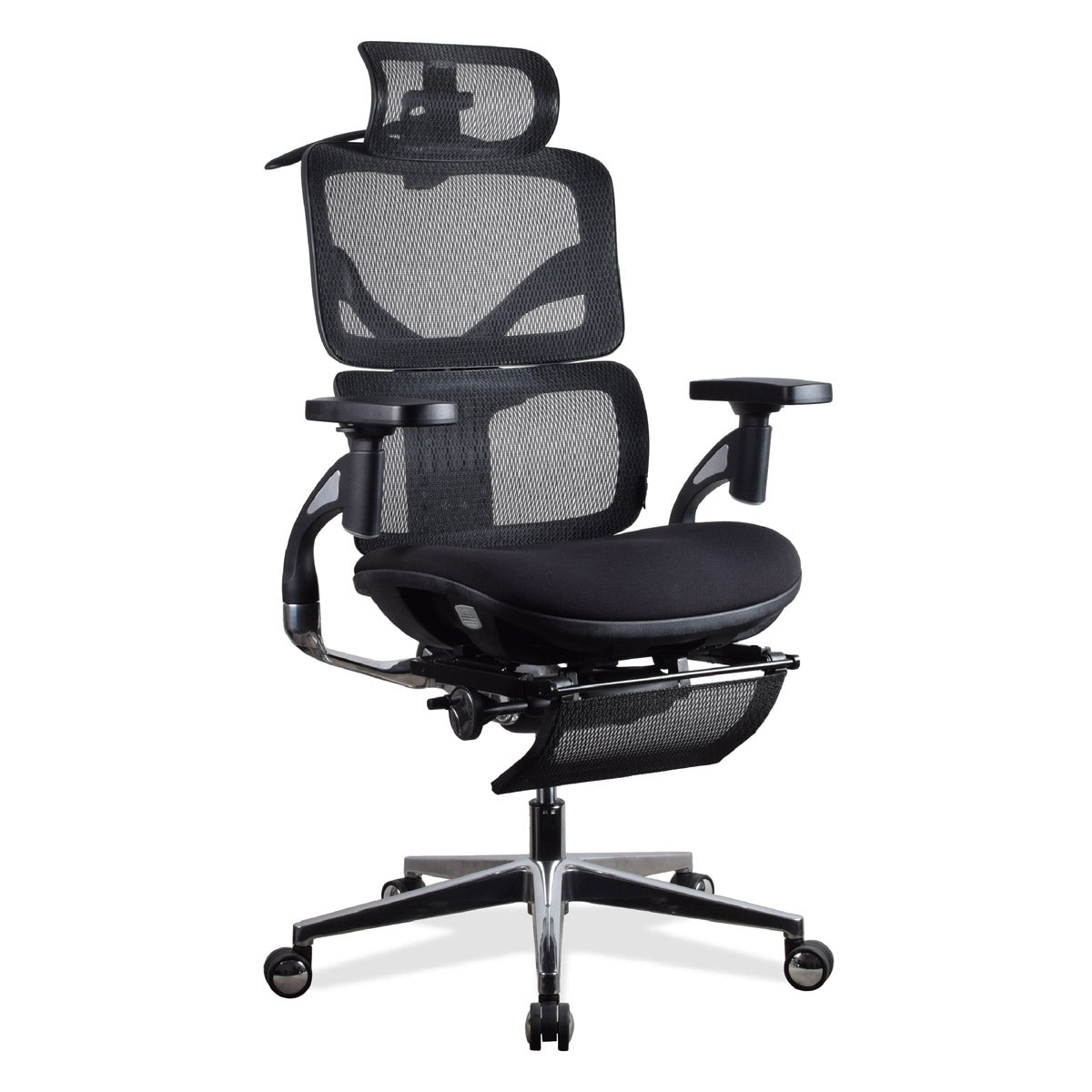 Chaise ergonomique noire avec réglage KQUEO