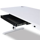 grand tiroir pour bureau assis debout noir lifestyle