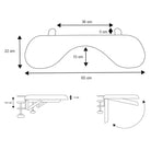 plan dimension support avant bras pour bureau assis debout
