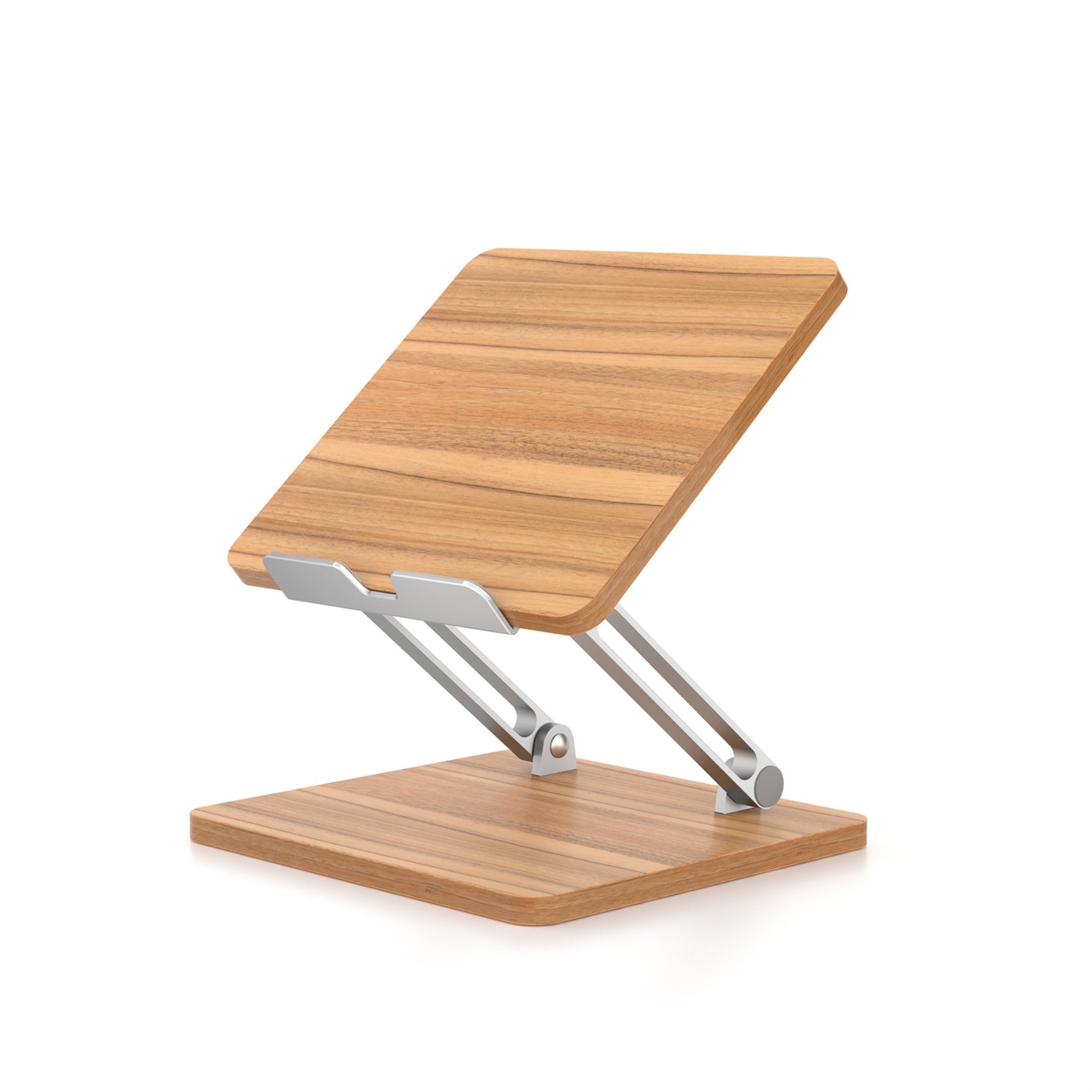 Support ordinateur portable réglable en bois mélaminé avec structure en métal