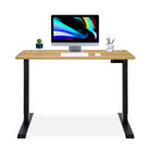 bureau assis debout LIFT KQUEO cadre gris et plateau coloris chene blond