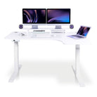 Bureau assis debout d'angle CORNER KQUEO blanc