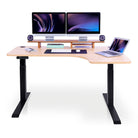 Bureau assis debout d'angle CORNER KQUEO noir et chêne
