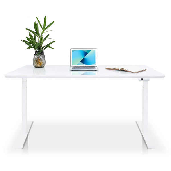 Bureau assis debout avec plateau en verre - DYNAMIC EXECUTIVE
