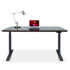 Bureau assis debout Dynamic en verre trempé noir