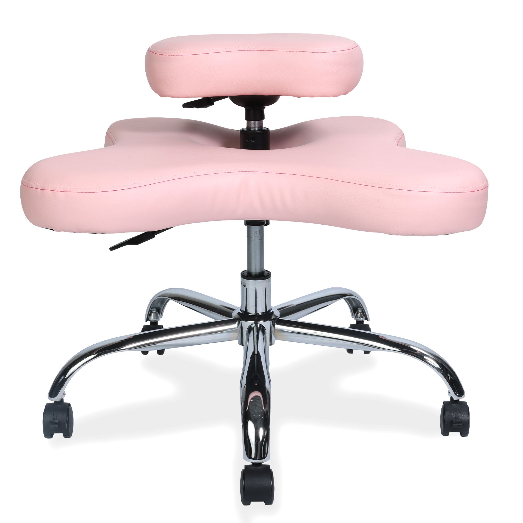 chaise ZEN assis en tailleur rose pale KQUEO