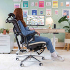 chaise ergonomique TERRANA Premium cuir blanc_ambiance