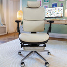 chaise ergonomique TERRANA Premium cuir blanc_ambiance