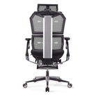 chaise ergonomique VERTEX PREMIUM noire avec repose pied