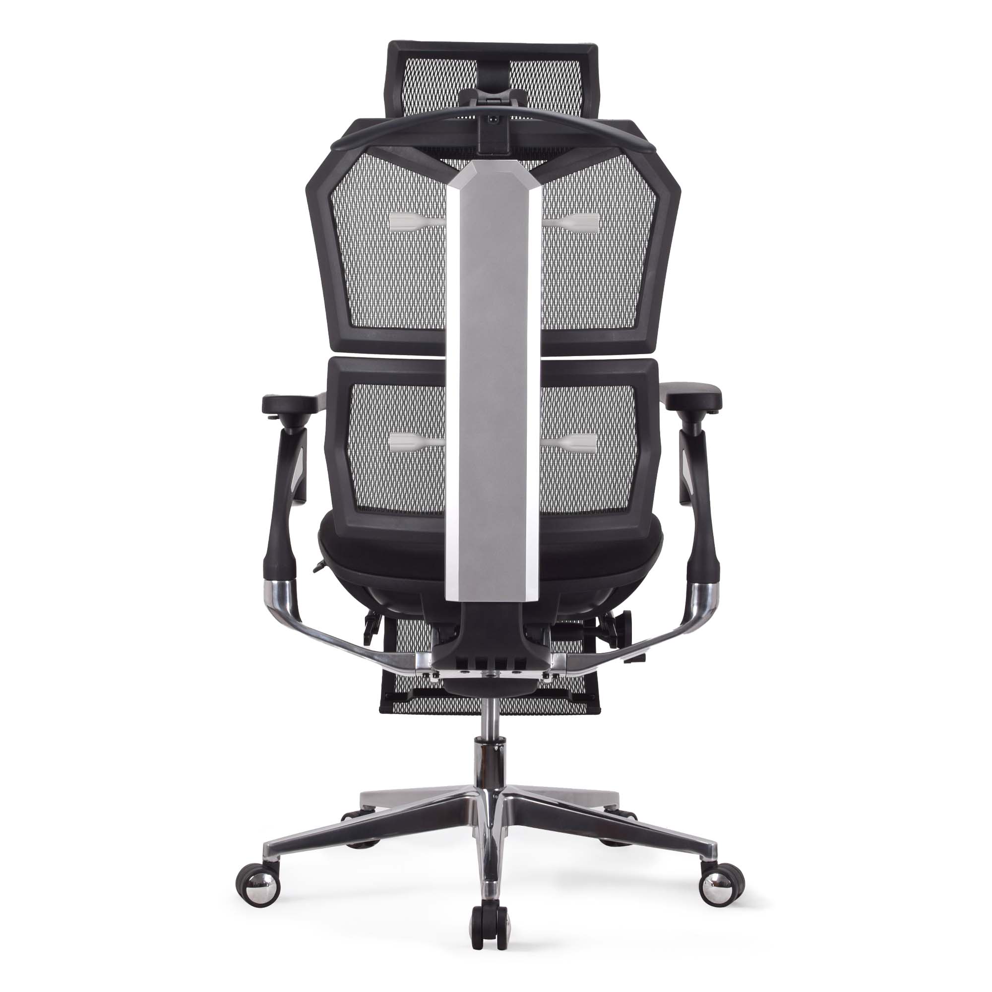 chaise ergonomique VERTEX PREMIUM noire avec repose pied