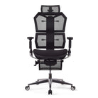 chaise ergonomique VERTEX PREMIUM noire avec repose pied