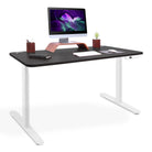 bureau debout 2 moteurs CIRCLE noir blanc