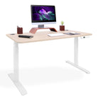 bureau debout 2 moteurs DYNAMIC blanc chene clair