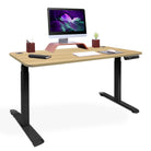 bureau debout 2 moteurs DYNAMIC noir chene blond