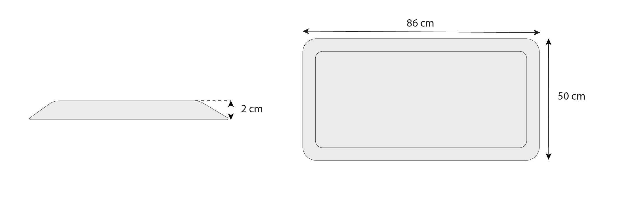 plan tapis anti-fatigue 86x50cm