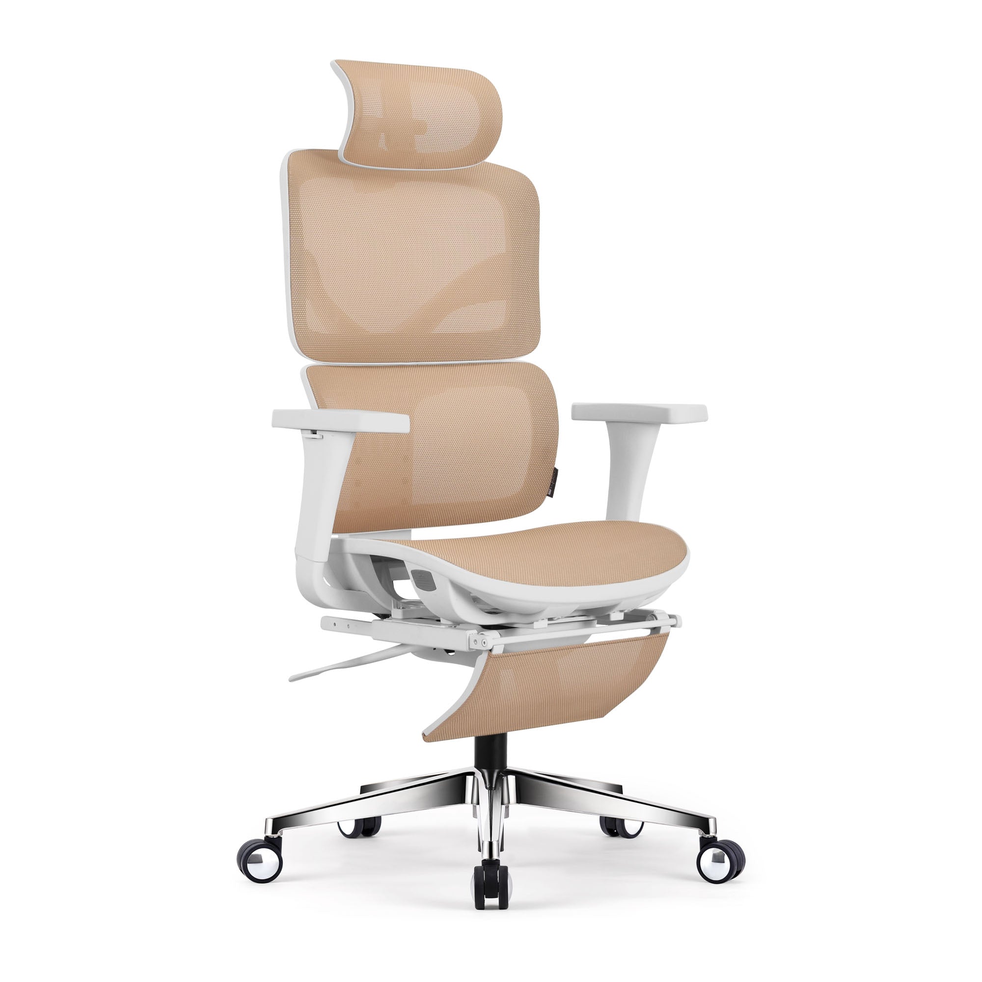 Chaise de bureau ergonomique TERRANA en maille beige