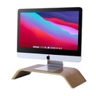Tablette support d'écran coloris bois foncé