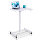 bureau assis debout manuel blanc