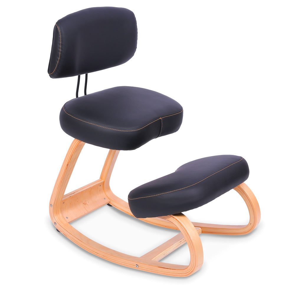 chaise assis genoux MOOVE bois/similicuir KQUEO