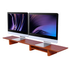 tablette support d'écran coloris chene foncé